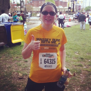 Julie's first Monument Ave 10K - March 2012
