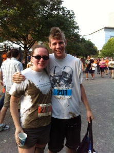 DJ and Julie after the RiverRock Mud Run - one of our favorites! - May 2012